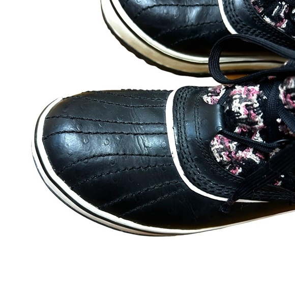 Sorel Black Winter Snow Boots Women's Tivoli Tweed Valentine/Winter Houndstooth - Picture 6 of 9